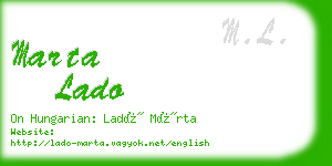 marta lado business card